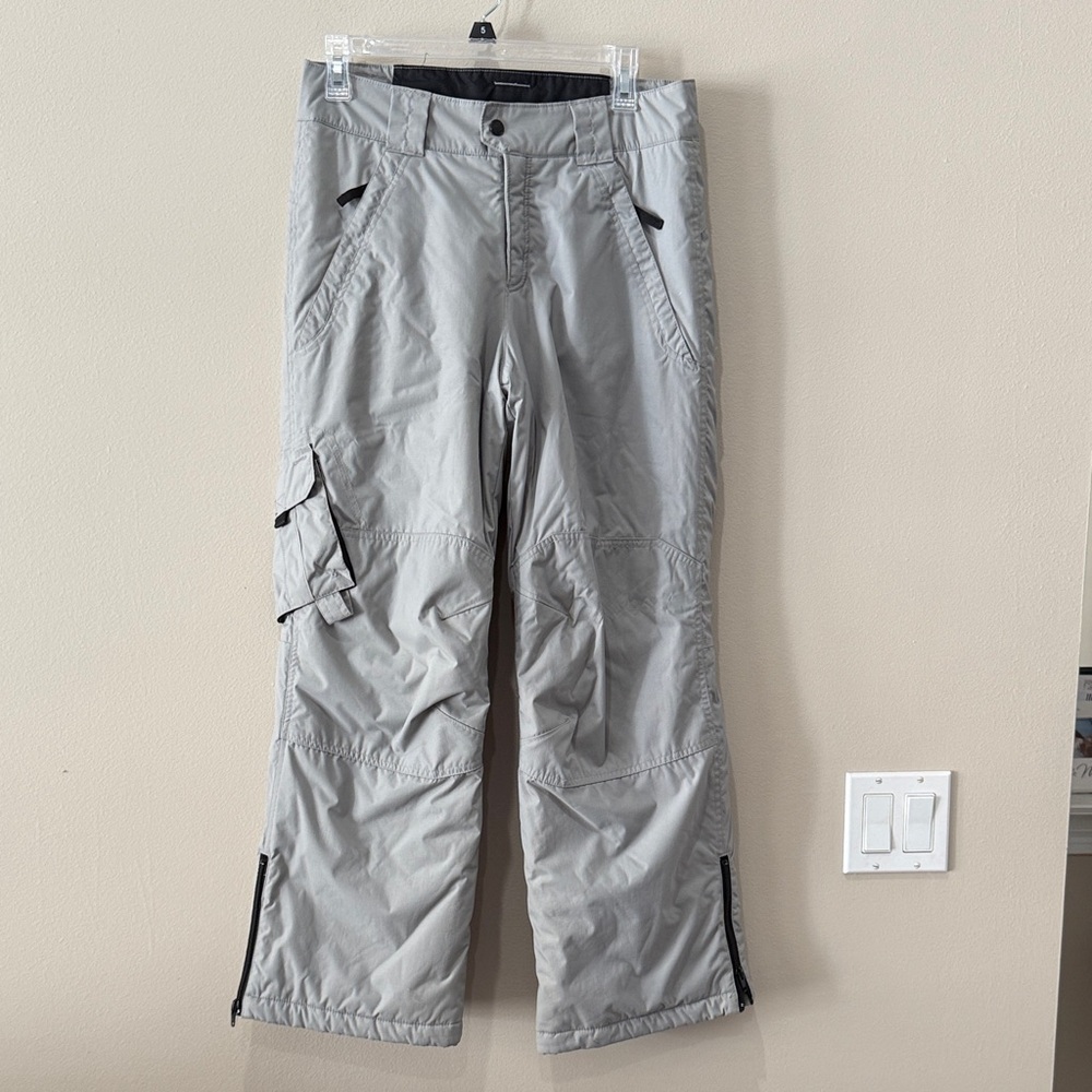 Columbia Girls Gray Insulated Ski Snow Pants Size 14/16 Youth